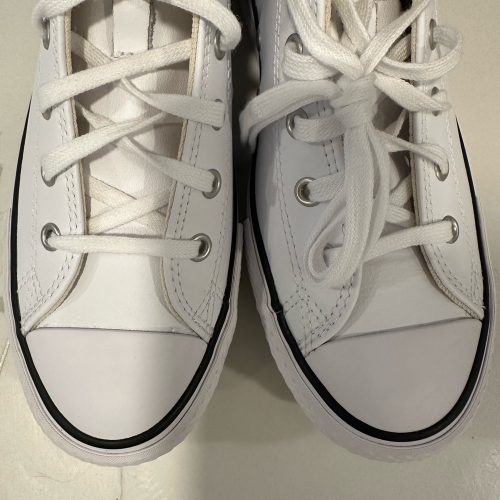 Chuck Taylor converse Eva lift hi top leather sneakers - Picture 2 of 11